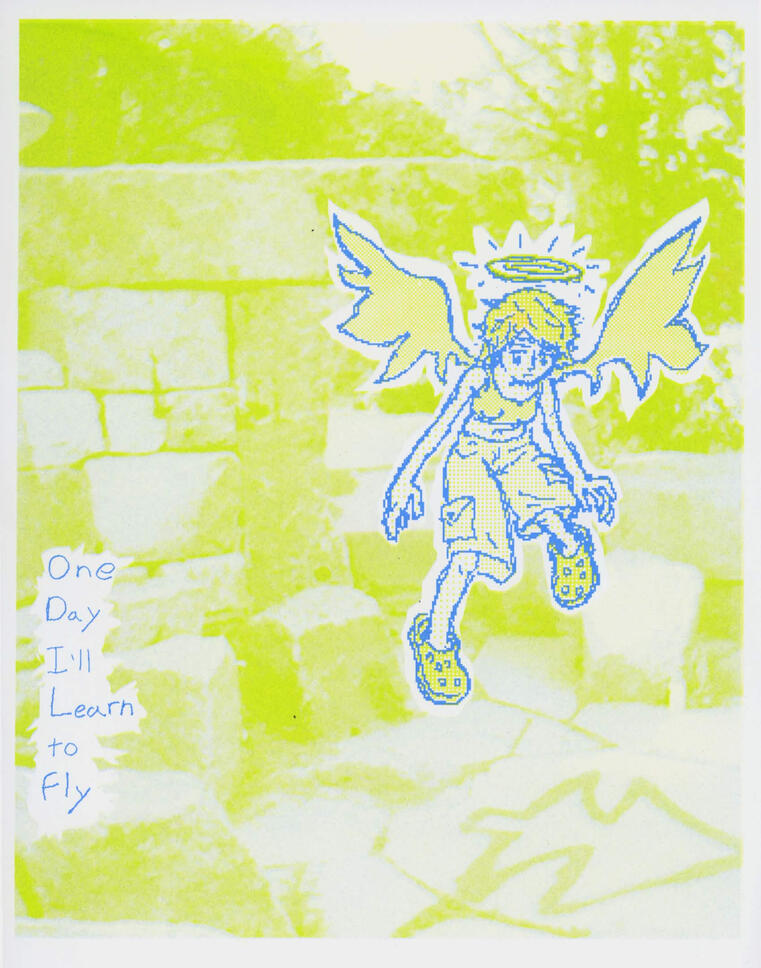 RISO Angel Cornflower Blue and Lime Green Variant