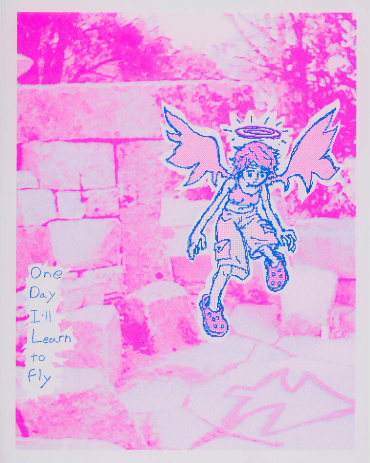 RISO Angel Fluorescent Pink and Blue Variant